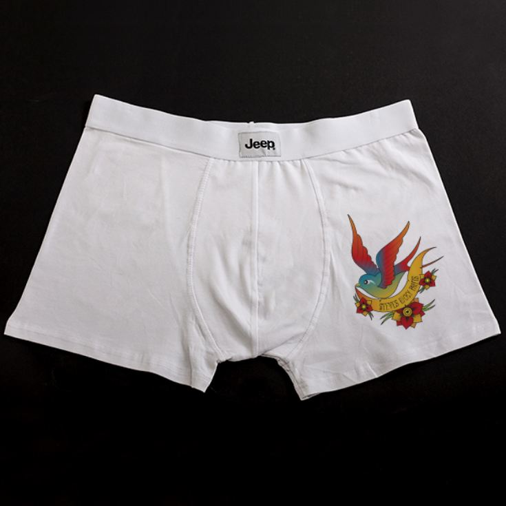 Personalised Tattoo Style Lucky Pants Boxer Shorts product image