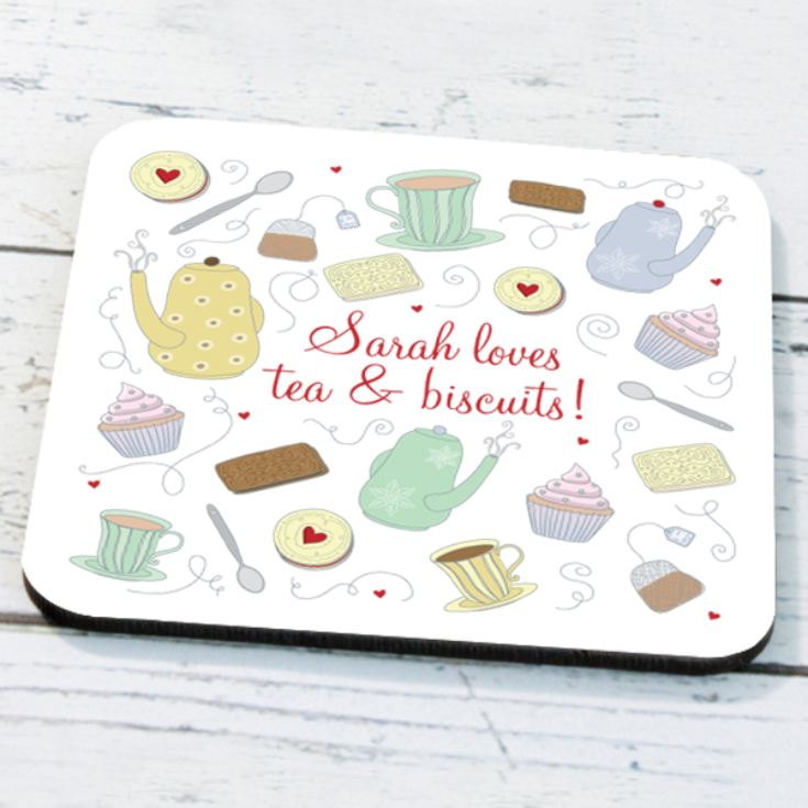 Personalised Tea And Biscuits Coaster product image