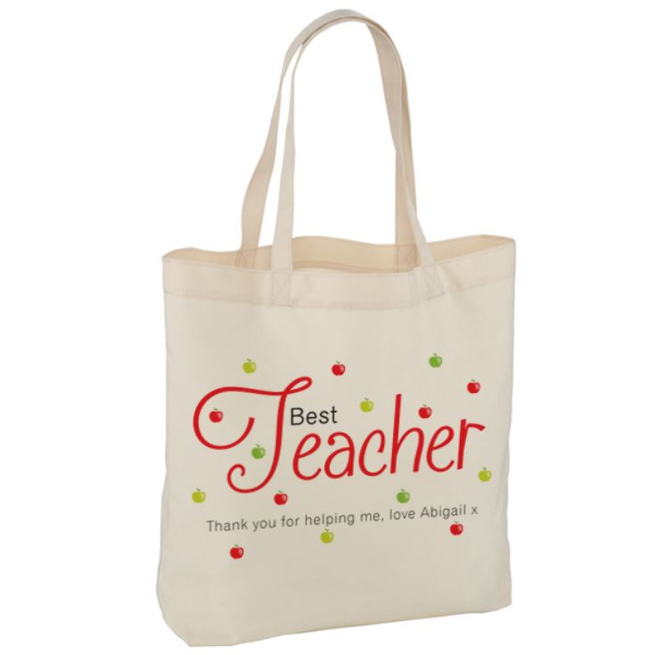 Personalised Best Teacher Tote Bag | The Gift Experience