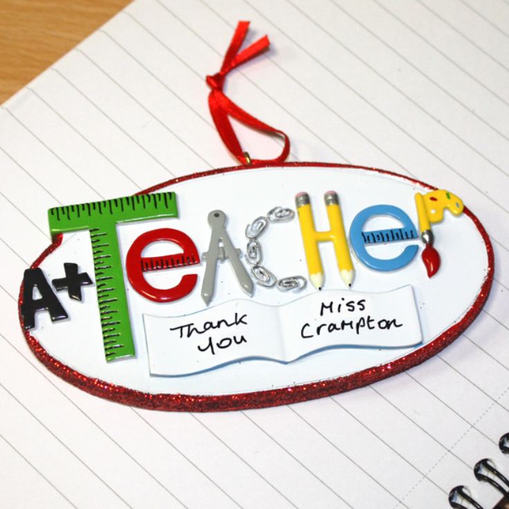 Personalised Teacher Hanging Ornament product image