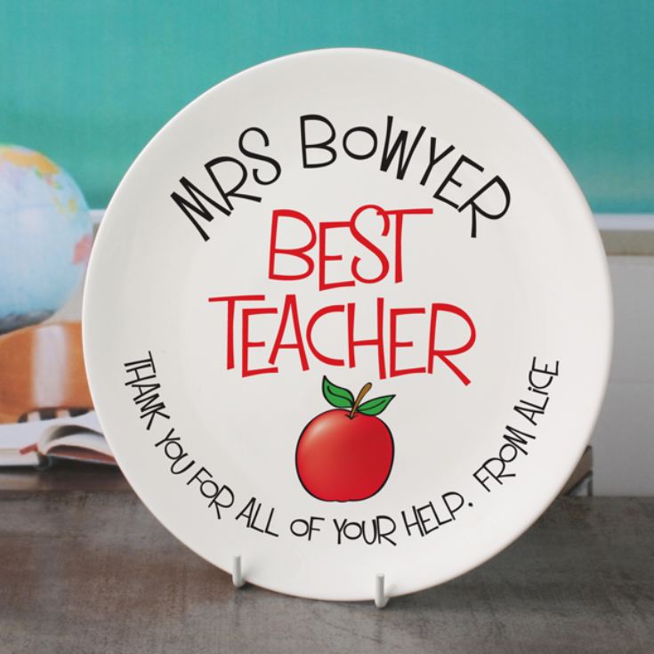 Personalised Best Teacher Plate product image
