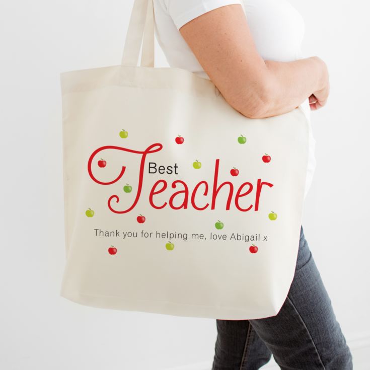 Personalised Best Teacher Tote Bag | The Gift Experience