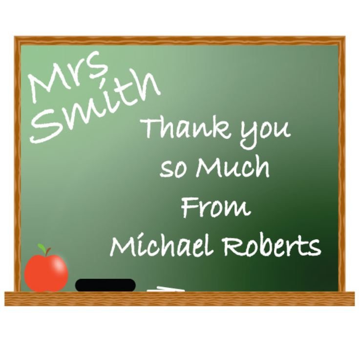 Personalised Teacher Shopping Bag - Chalkboard Design product image