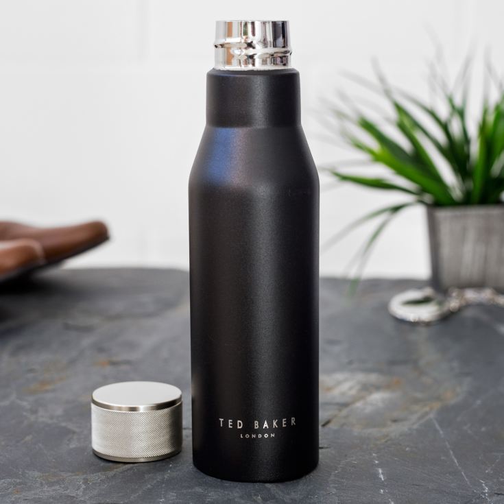 Personalised Ted Baker Black Water Bottle The Gift Experience