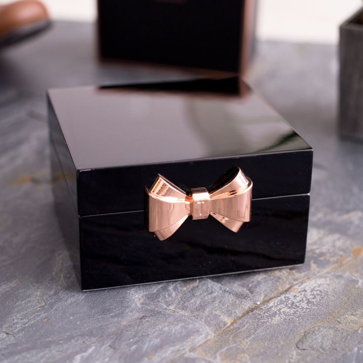 Engraved Ted Baker Black Jewellery Box The Gift Experience