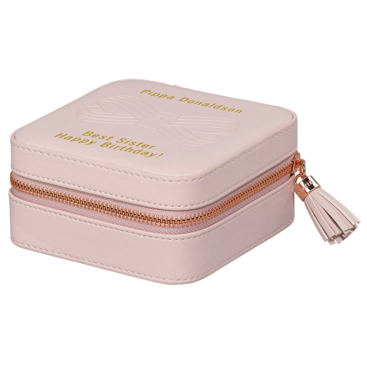 Personalised Ted Baker Pink Travel Jewellery Case | The Gift Experience