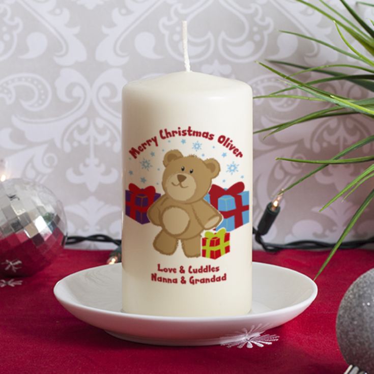 Teddy Bear Xmas Candle product image