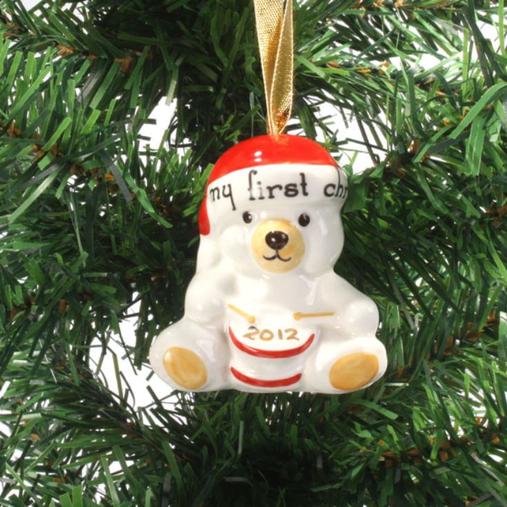 My First Christmas Teddy Decoration product image