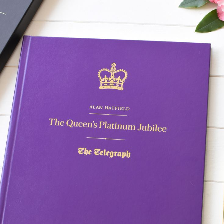 Telegraph Queen Elizabeth Jubilee Newspaper Book - Purple Leatherette product image