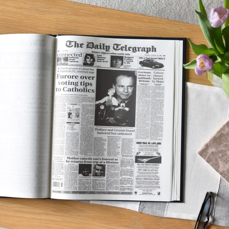 30th Birthday Edition Personalised Telegraph Newspaper Book product image