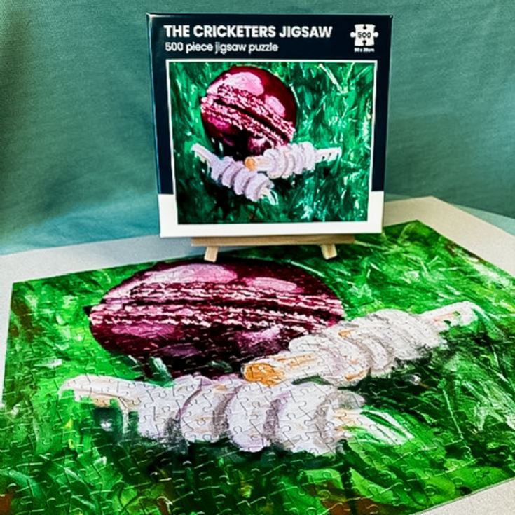 Cricket Ball and Bails 500 Piece Jigsaw Puzzle product image
