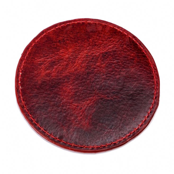 Cricket Red Buffalo Leather Coaster product image