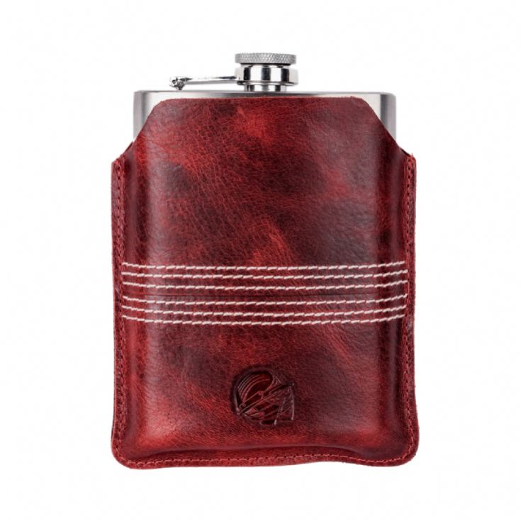 Buffalo Leather Cricket Hip Flask product image