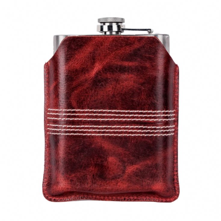 Buffalo Leather Cricket Hip Flask product image