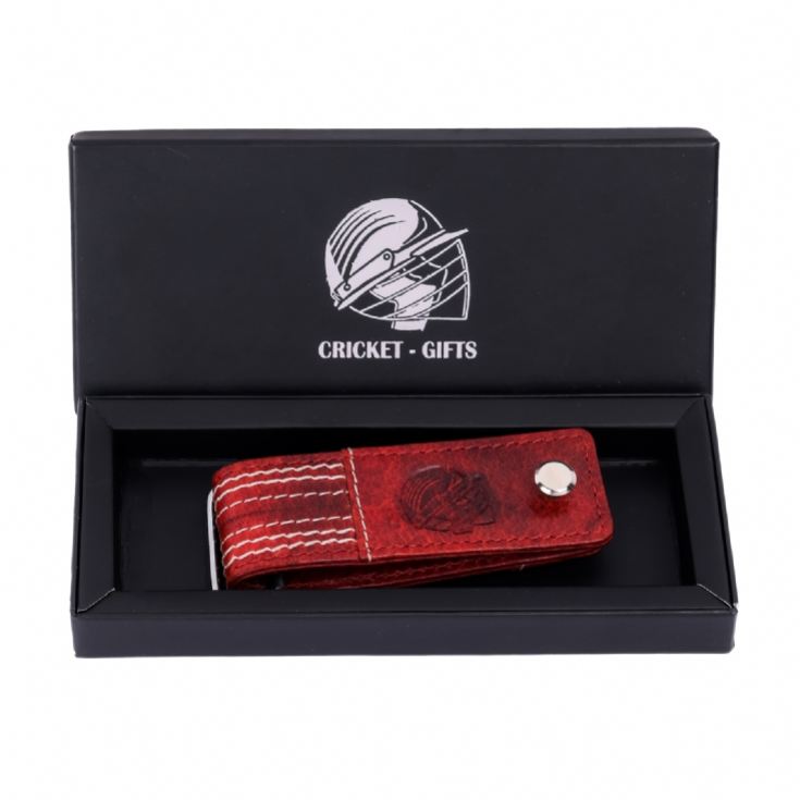 Cricket Buffalo Red Leather Screw Key Chain product image