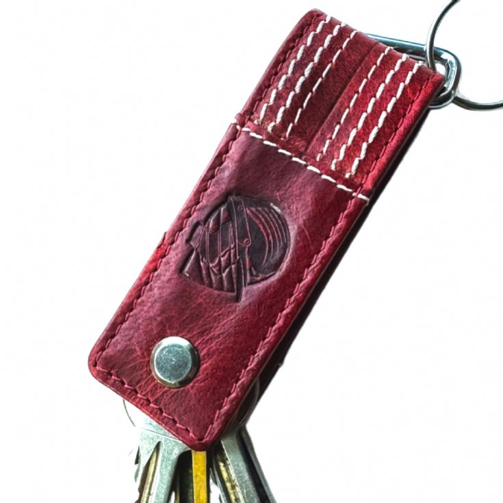 Cricket Buffalo Red Leather Screw Key Chain product image