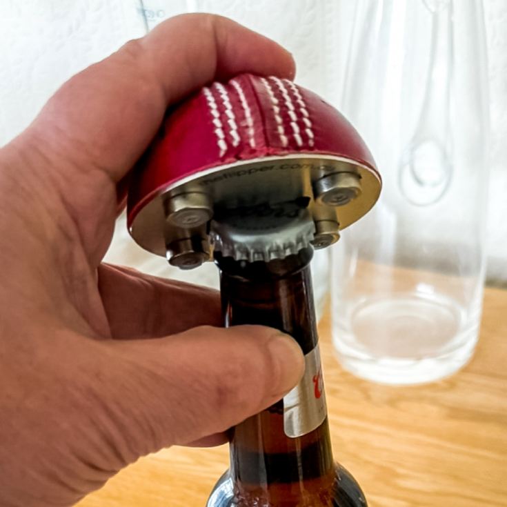 Half Cricket Ball Bottle Opener product image