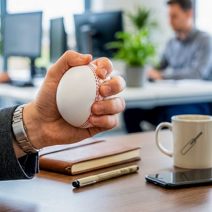 White Cricket Ball Squeezy Stress Ball product image