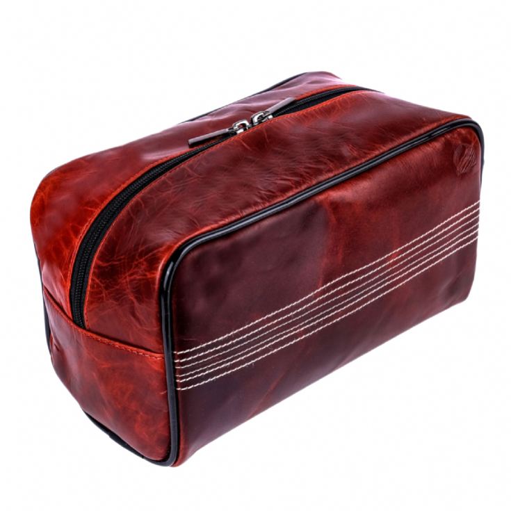 Cricket Ball Red Buffalo Leather Toiletry Bag product image