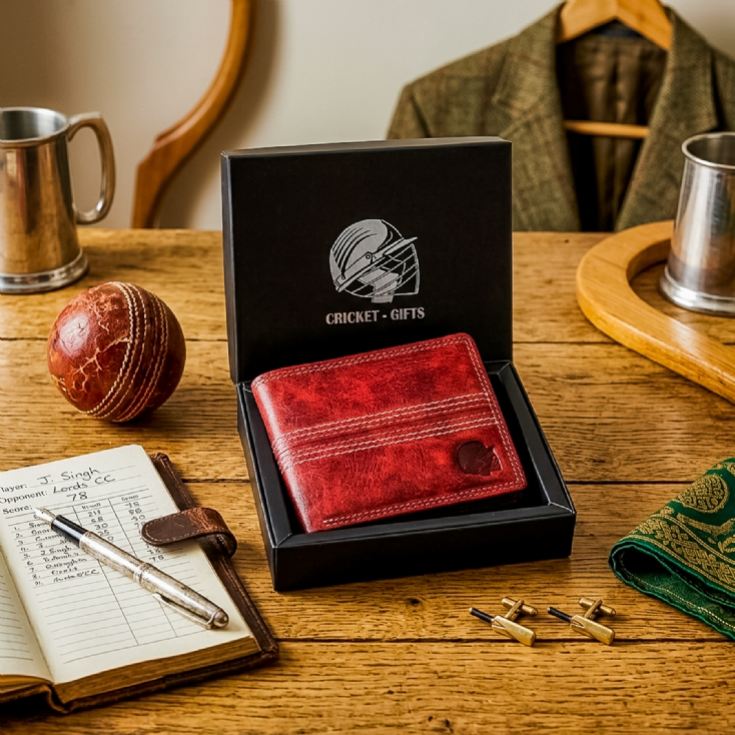 Cricket Buffalo Red Leather Wallet with RFID Protection product image