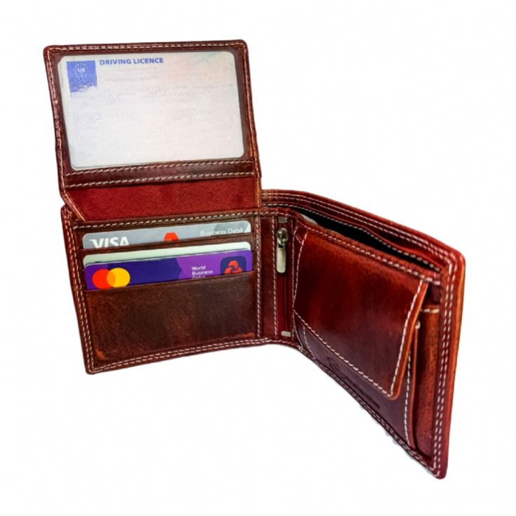 Cricket Buffalo Red Leather Wallet with RFID Protection product image