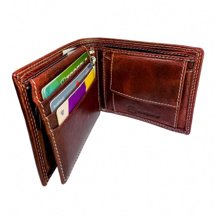 Cricket Buffalo Red Leather Wallet with RFID Protection product image