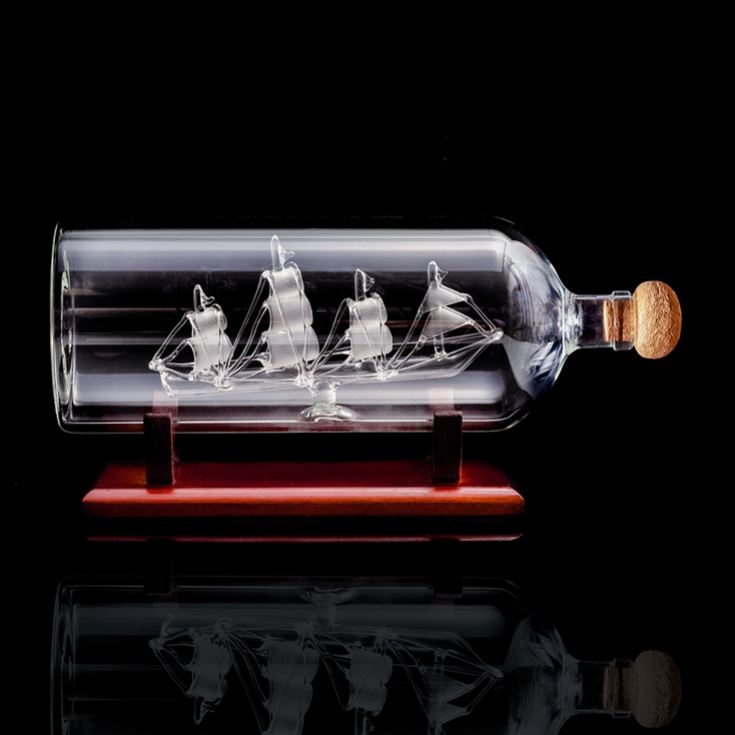 Classic Ship in a Bottle Glass Decanter product image