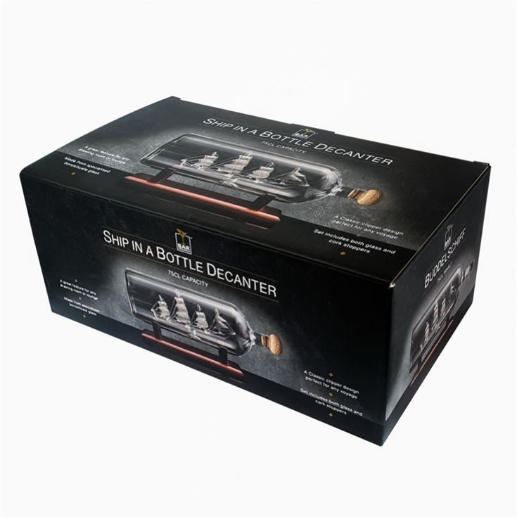 Classic Ship in a Bottle Glass Decanter product image