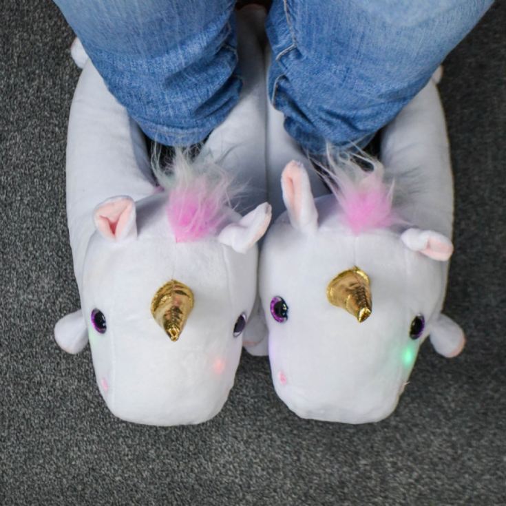 Unicorn LED Light Up Slippers product image