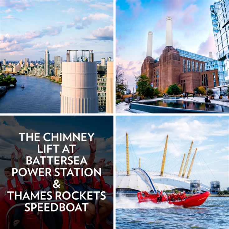 The Chimney Lift at Battersea Power Station and Thames Rockets Speedboat product image