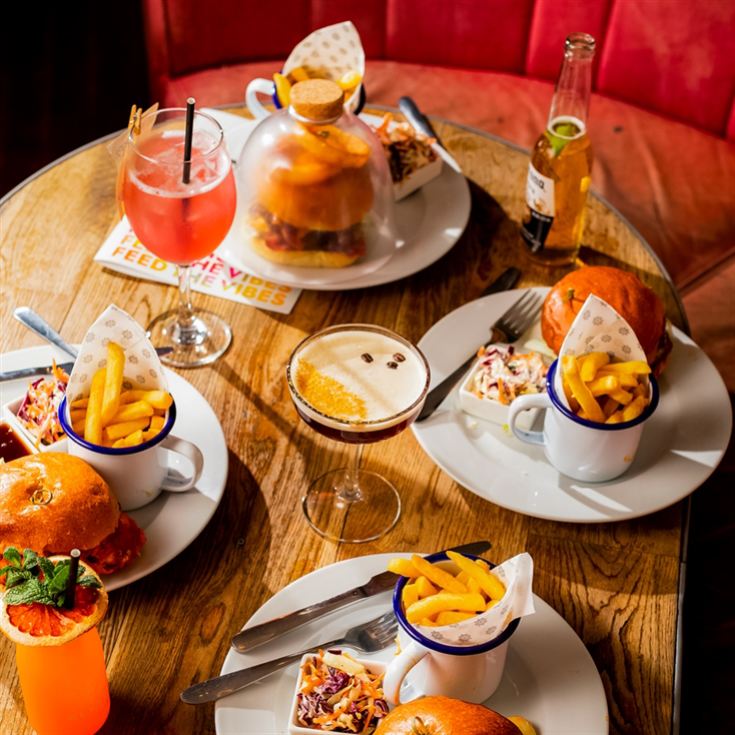 Cocktail Masterclass with a Pizza or Burger for Two product image