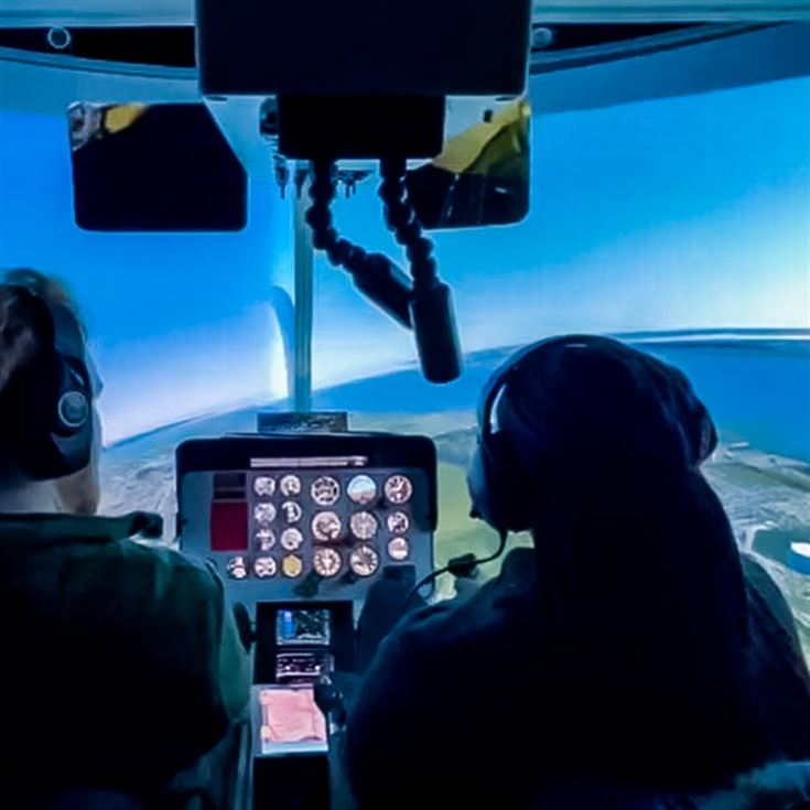 Helicopter Flight & Simulator Experience with Sparkling Lunch for Two product image