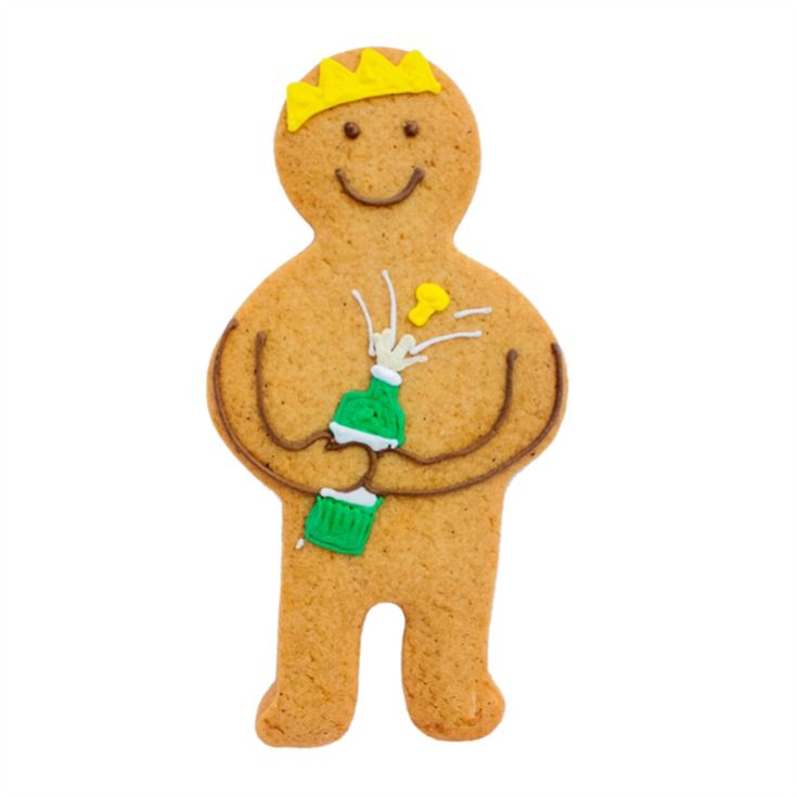 Biscuiteers "Champagne Charlie" Jolly Ginger Letterbox Biscuit product image