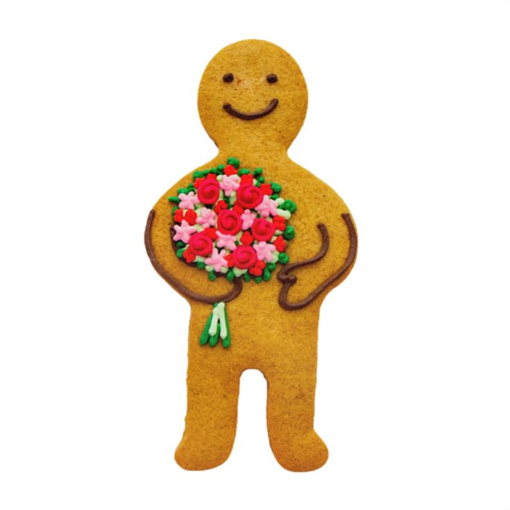 Biscuiteers "Fleur" Hand-Iced Jolly Ginger Letterbox Biscuit product image