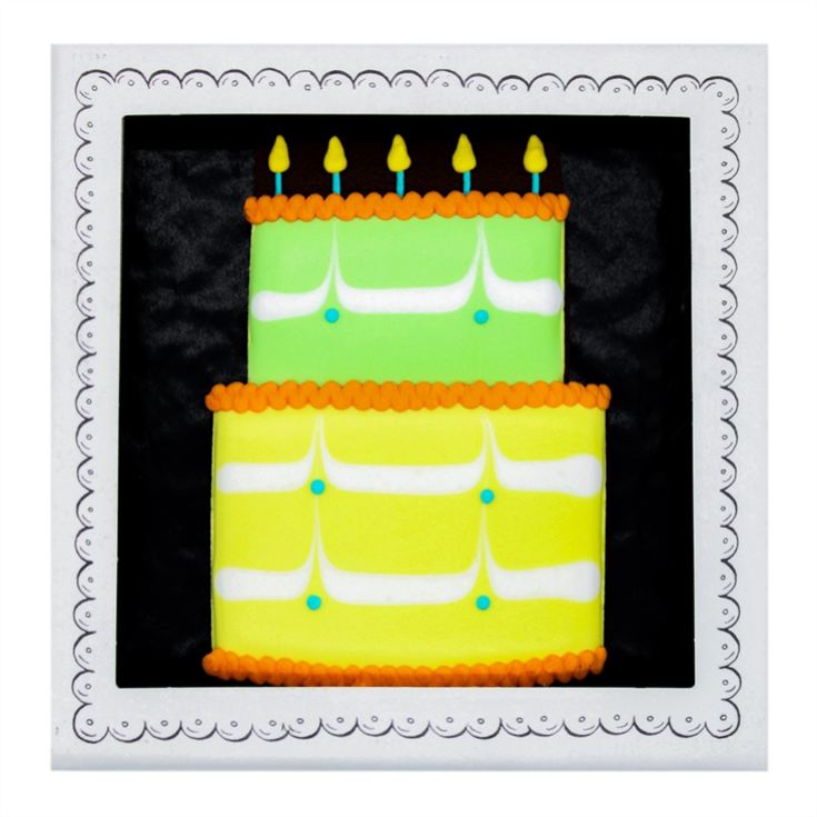 Biscuiteers Birthday Cake Hand-Iced Letterbox Biscuit product image