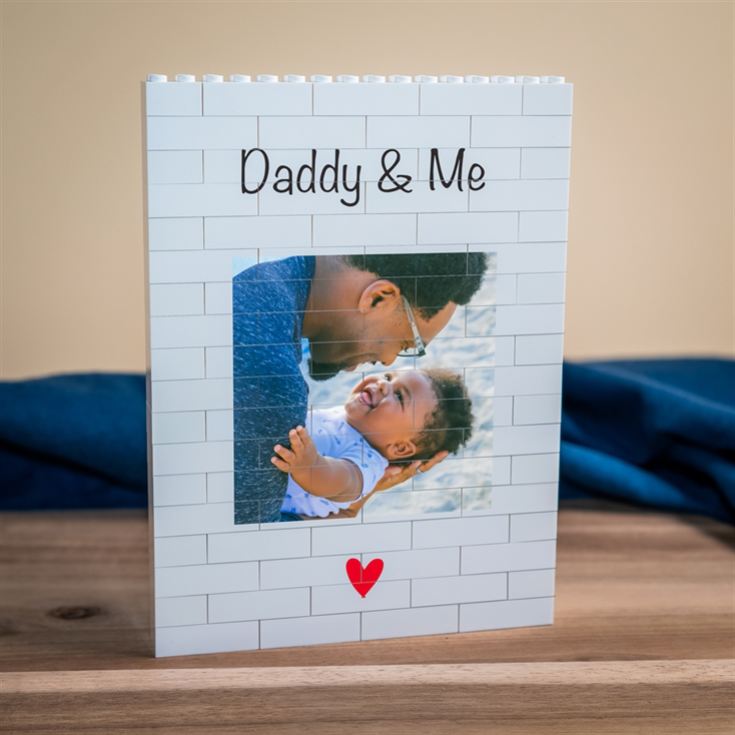 Personalised "Daddy & Me" LEGO® Brick Photo Upload Blocks product image
