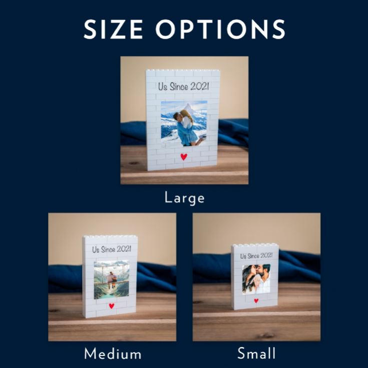 Personalised "Us Since…" LEGO® Brick Photo Upload Blocks product image