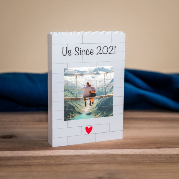 Personalised "Us Since…" LEGO® Brick Photo Upload Blocks product image