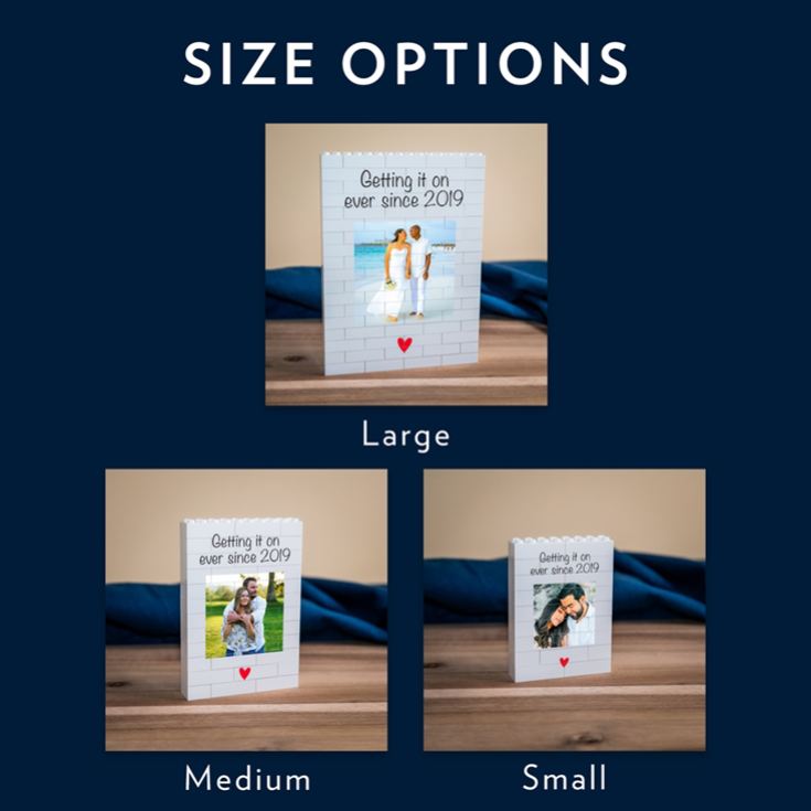 Personalised "Getting it On Ever Since…" LEGO® Brick Photo Upload Blocks product image