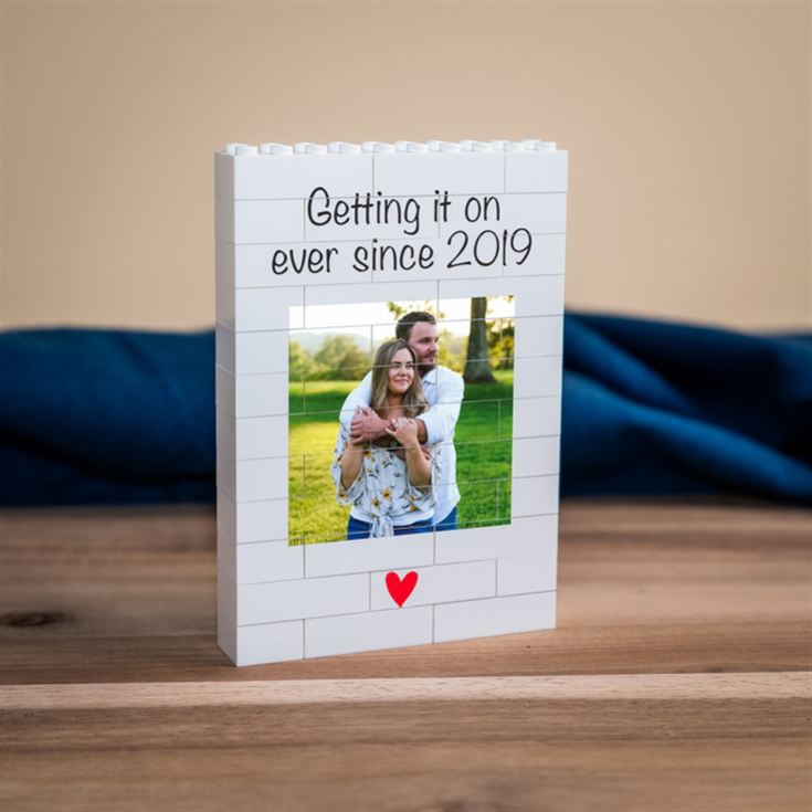 Personalised "Getting it On Ever Since…" LEGO® Brick Photo Upload Blocks product image