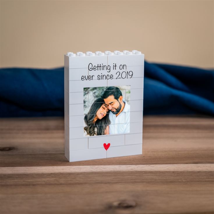 Personalised "Getting it On Ever Since…" LEGO® Brick Photo Upload Blocks product image