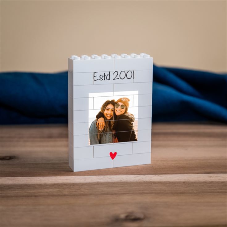 Personalised "Estd…" Birthday LEGO® Brick Photo Upload Blocks product image