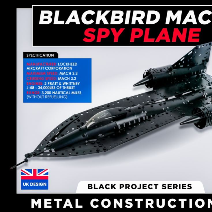 Blackbird Mach 3 Spy Plane Metal Construction Set product image