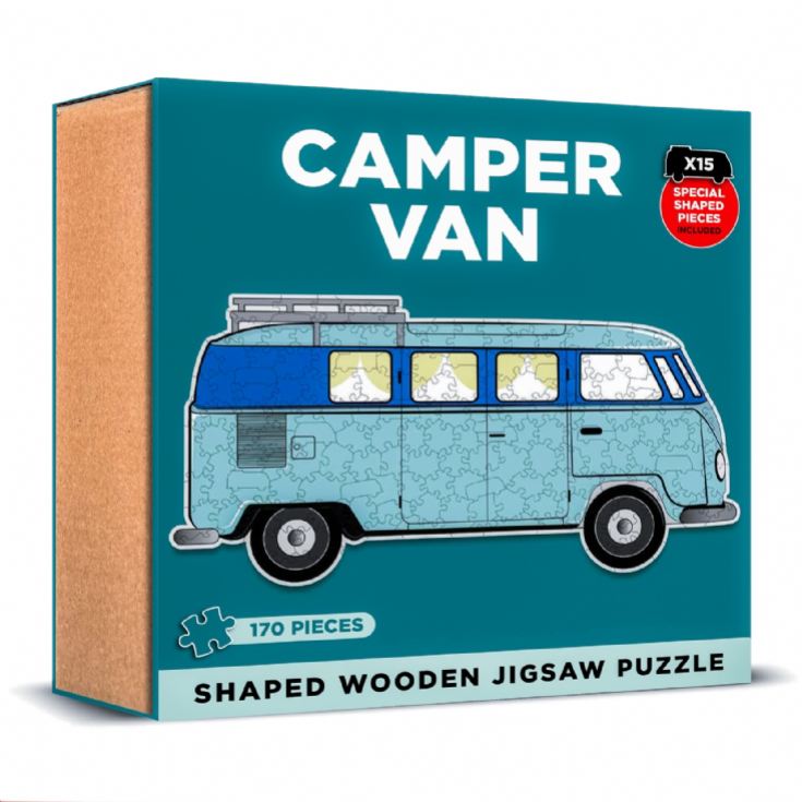 Campervan Shaped Wooden Jigsaw Puzzle product image
