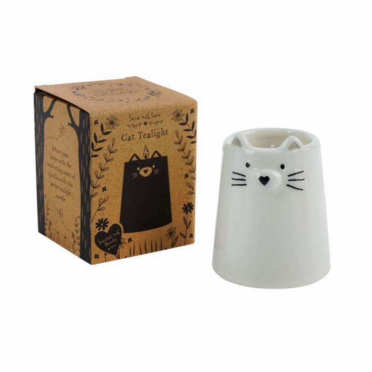 Ceramic Cat Tealight Candle product image