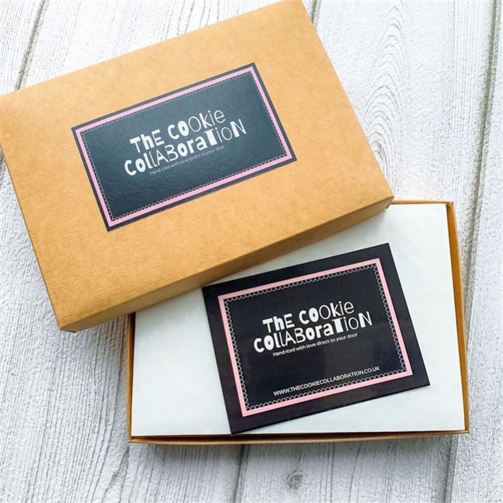 Personalised Birthday Cake Hand-Iced Cookie Letterbox Gift product image