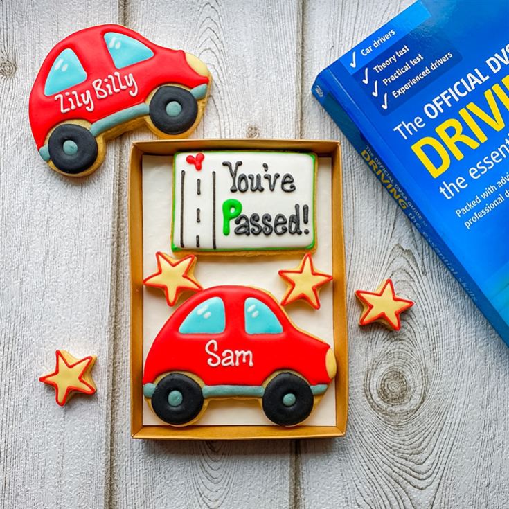 Personalised "You've Passed!" Driving Hand-Iced Cookie Letterbox Gift product image