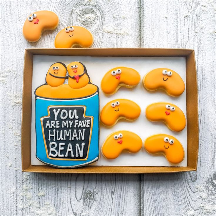 "You Are My Fave Human Bean" Hand-Iced Cookie Letterbox Gift product image