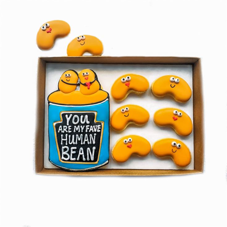 "You Are My Fave Human Bean" Hand-Iced Cookie Letterbox Gift product image