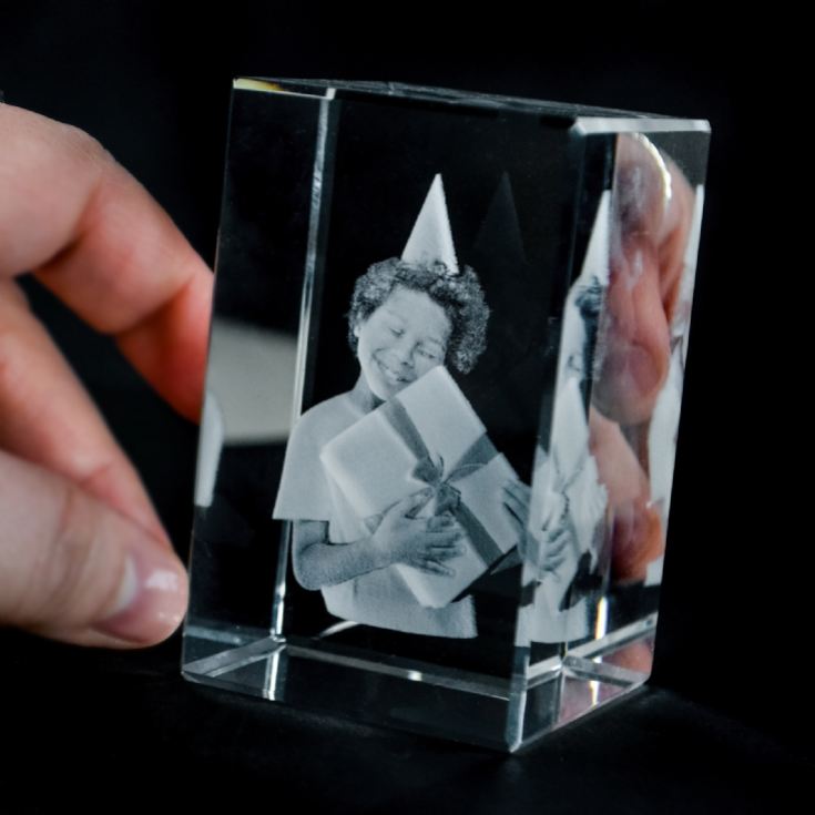 3D Personalised Engraved Photo Crystal Block product image